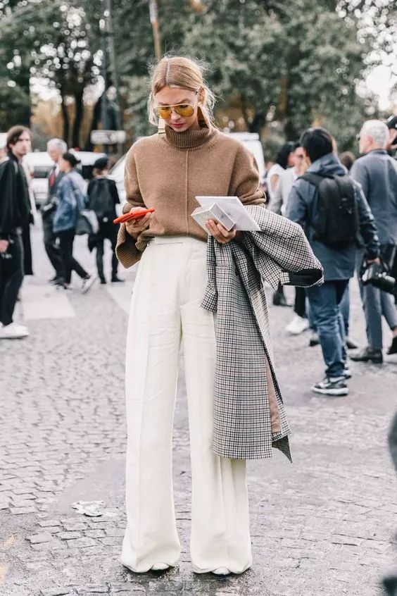 毛衣+阔腿裤，才是2019最时髦混搭cp！