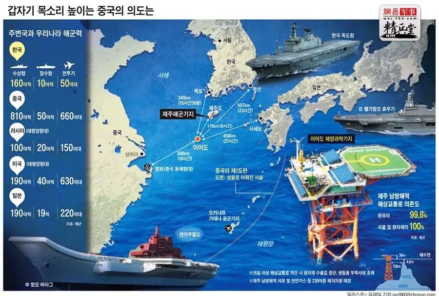 中国在黄海干了一件小事，韩国舰机全出动，紧张过头了吧！