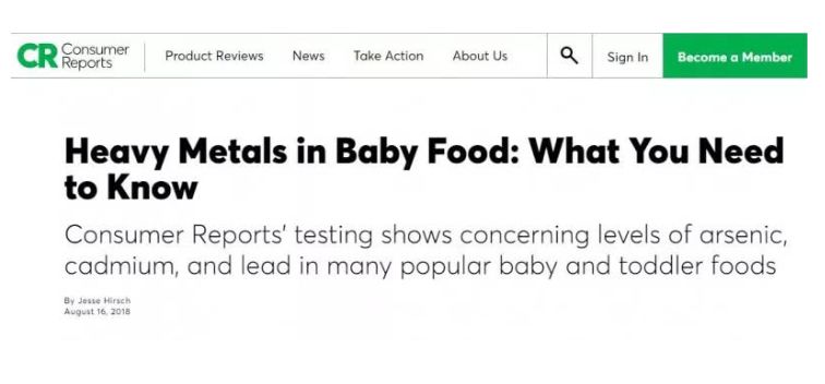婴幼儿辅食检测出重金属？婴儿辅食不能吃了吗？